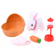 Interactive rabbit in basket with accessories ZA3551 - White