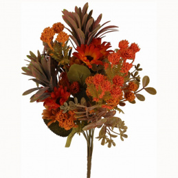 Artificial Flowers Autumn Bouquet 42 cm Height Orange-Yellow LIKE REAL