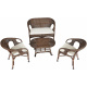 Aga Rattan set URSUS Choco White