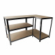 Linder Exclusiv Metal Shelf 180x90x40 cm 5 Shelves Black