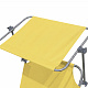 Aga 2x Garden Reclining Lounger with Canopy Yellow