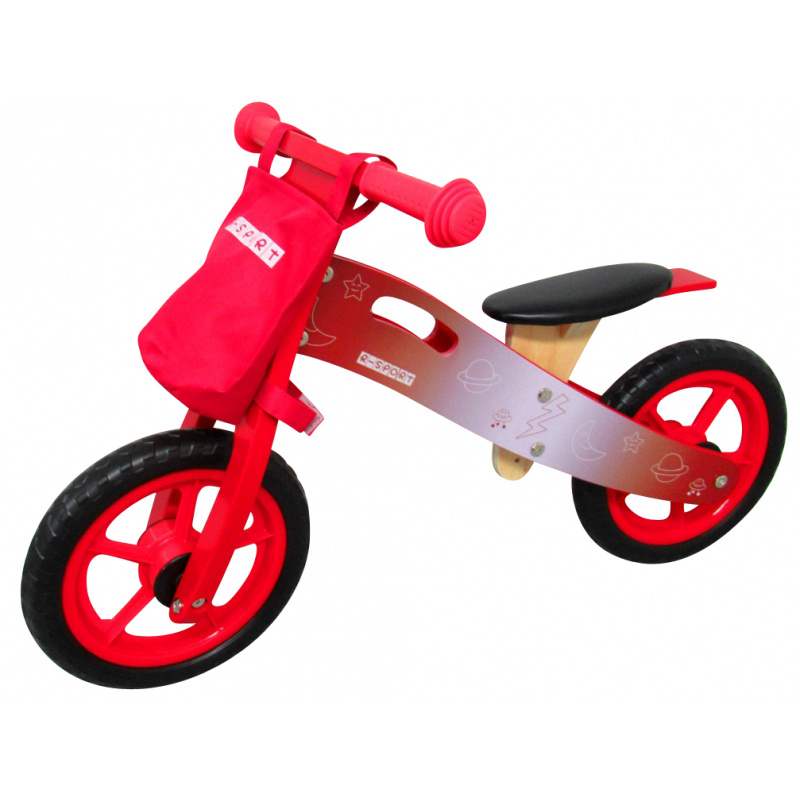 R-Sport Children's Wooden Balance Bike R10 Red