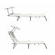 Linder Exclusiv Garden Lounger with Canopy Beige