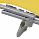 Aga 2x Garden Reclining Lounger with Canopy Yellow