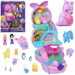 Polly Pocket Set Handbag Kangaroo Folding House Figures ZA6048 Universal