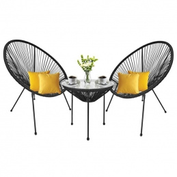 O15 GARDEN SET STRIP 2 CHAIRS TABLE