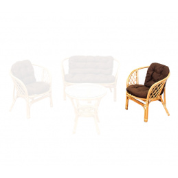 Aga armchair one-piece BAHAMA Honey