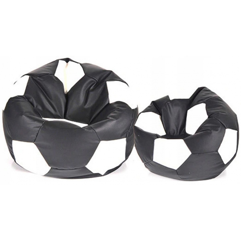 Aga Sofa bag BALL XXXL White - Black + footrest