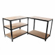 Linder Exclusiv Metal Shelf 180x90x40 cm 5 Shelves Black