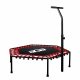 Aga FITNESS Trampoline 130 cm Red + handle