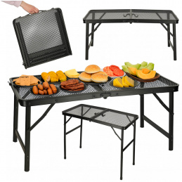 LUARO camping catering folding table 80 x 40 x 66 x 37 cm