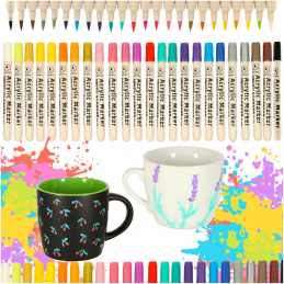 Acrylic markers for fabrics stone markers DIY waterproof markers 24 pcs.