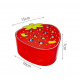 Wooden Magnetic Worm Hunting Game Strawberry ISO