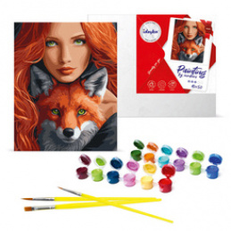 Paint by Numbers Set on Canvas Fiery Fox 40x50 AP0044 Universal
