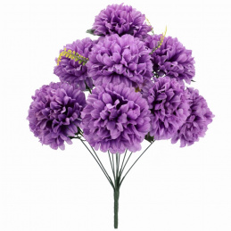 Bouquet of Artificial Flowers Purple Chrysanthemums - 54 cm