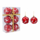 Aga Christmas Ornaments 7cm 6pcs Red - Deer