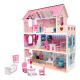 Aga MDF Dollhouse with furniture 70 cm Pink LED