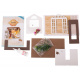 Aga Wooden model of living room for dolls to build LED
