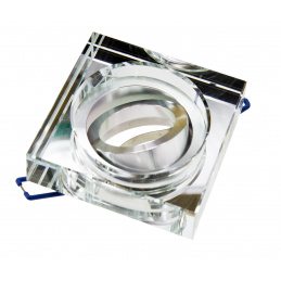 BERGE recessed spotlight BRG71003 tiltable - rough glass 2cm - square - mirror