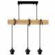 Hanging Ceiling Light LED Wooden Beam 3xE27 Loft Chandelier Brilliant Wood