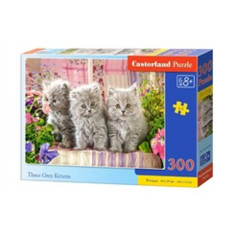 CASTORLAND Puzzle 300 pieces - Three grey kittens