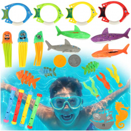 Pool toys for diving and fishing set of 27 pieces