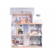 Boho style wooden doll villa with LED lights ZA4131