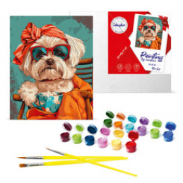 Paint by Numbers Set Stylish Shih Tzu KHO6610 40x50 AP0040 Universal