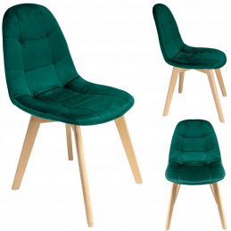 Upholstered velvet chair COLIN green