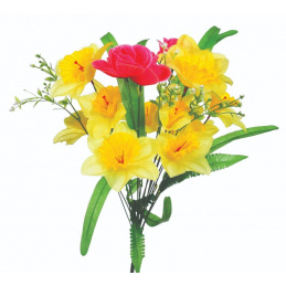 Bouquet of Artificial Flowers Yellow Daffodils - 54 cm