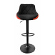 Aga Bar Chair Black/Black/Red