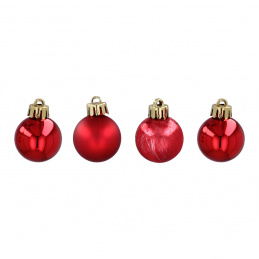 Aga Christmas Ornaments MIX 3cm 24pcs Red