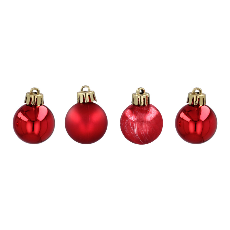 Aga Christmas Ornaments MIX 3cm 24pcs Red