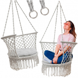 Garden swing Stork's Nest with backrest gray 80 cm 150 kg