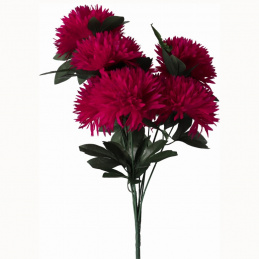 Bouquet of Artificial Flowers Burgundy Chrysanthemums - 62 cm