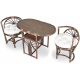 Aga Rattan set VULPES Choco White