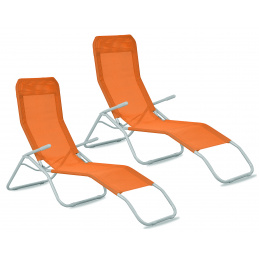 Aga 2x Garden Lounger SIESTA Orange