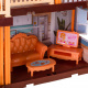 Dollhouse with red roof + lighting