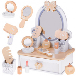 Wooden dressing table for girls with a drawer and accessories ZA5614 universal
