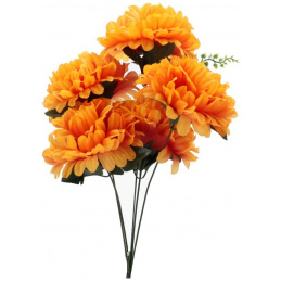 Bouquet of Artificial Chrysanthemums Orange - 54 cm