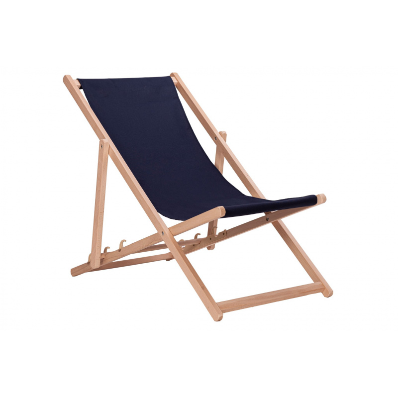 Aga Wooden folding deckchair Dark Blue