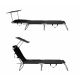Aga Garden Reclining Lounger with Canopy Black