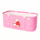 Aga Folding Portable Bathtub 115x60x50 cm Pink