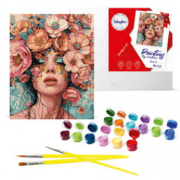 Paint by Numbers Set Girl in Flowers KHO8440 40x50AP0045 Universal