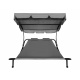 Aga Garden Lounger for Two People with Canopy Grey