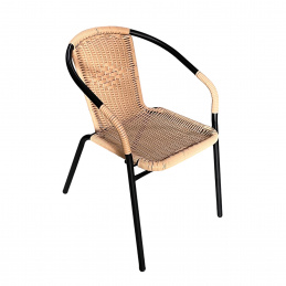 Aga Garden Chair RATTAN Black/Beige