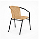 Linder Exclusiv Garden Chair RATTAN Dark Grey/Beige