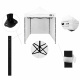 Aga Scissor stand PARTY 2x2m White