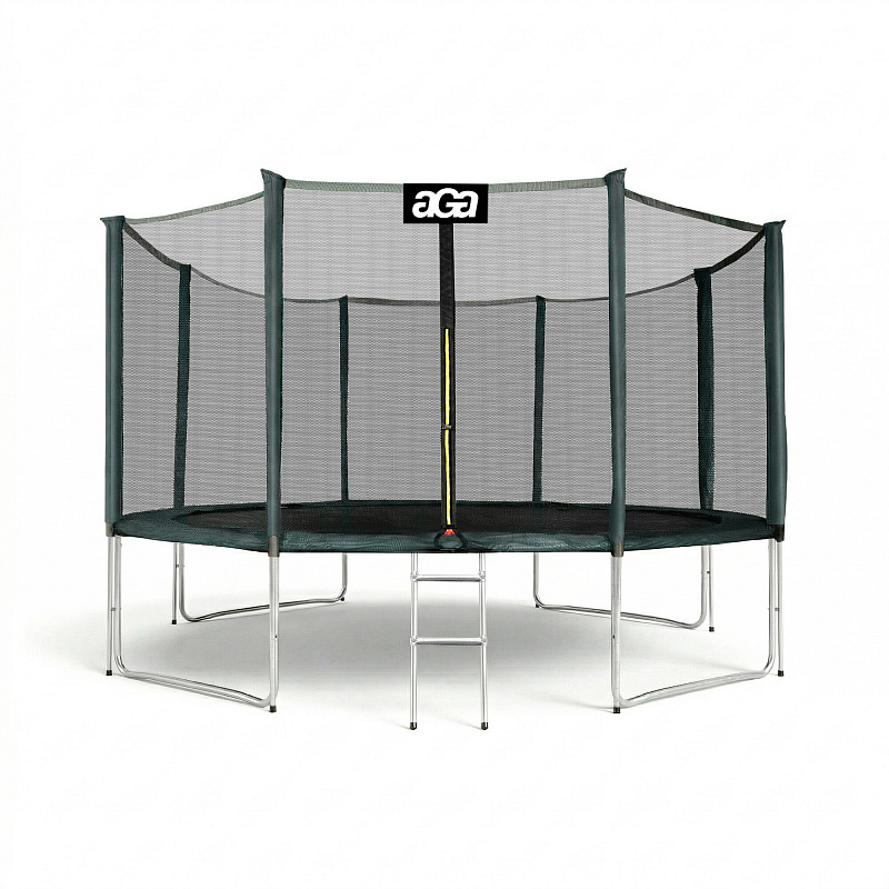 Aga SPORT PRO Trampoline 366 cm Dark Green + Safety Net + Ladder