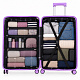Aga Travel Set of Travel Suitcases MR4673 Yellow/Purple
